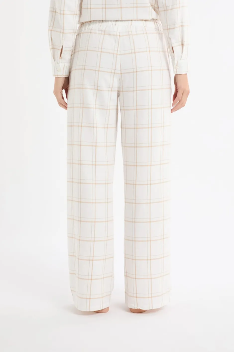 ETAM Los Pijamas Más Responsables|Partes De Abajo De Pijama|Pantalón de pijama a cuadros de algodón BEIGE