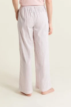 ETAM Los Pijamas Más Responsables|Partes De Abajo De Pijama|Pantalón de pijama a rayas con algodón ROSA