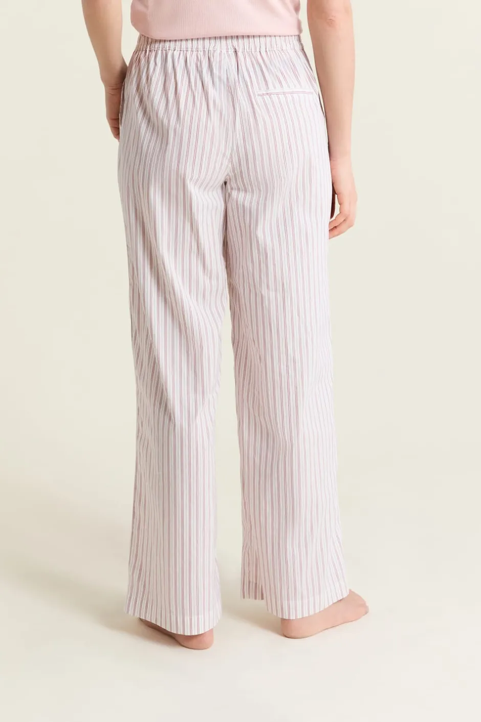 ETAM Los Pijamas Más Responsables|Partes De Abajo De Pijama|Pantalón de pijama a rayas con algodón ROSA