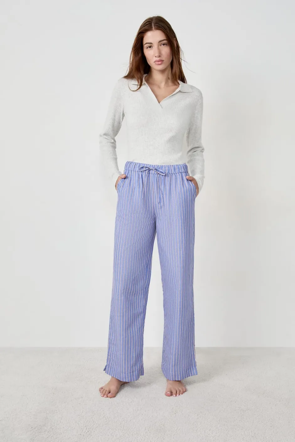 ETAM Partes De Abajo De Pijama|Los Pijamas Más Responsables|Pantalón de pijama a rayas AZUL