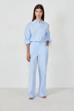 ETAM Partes De Abajo De Pijama|Los Pijamas Más Responsables|Pantalón de pijama a rayas AZUL CIELO