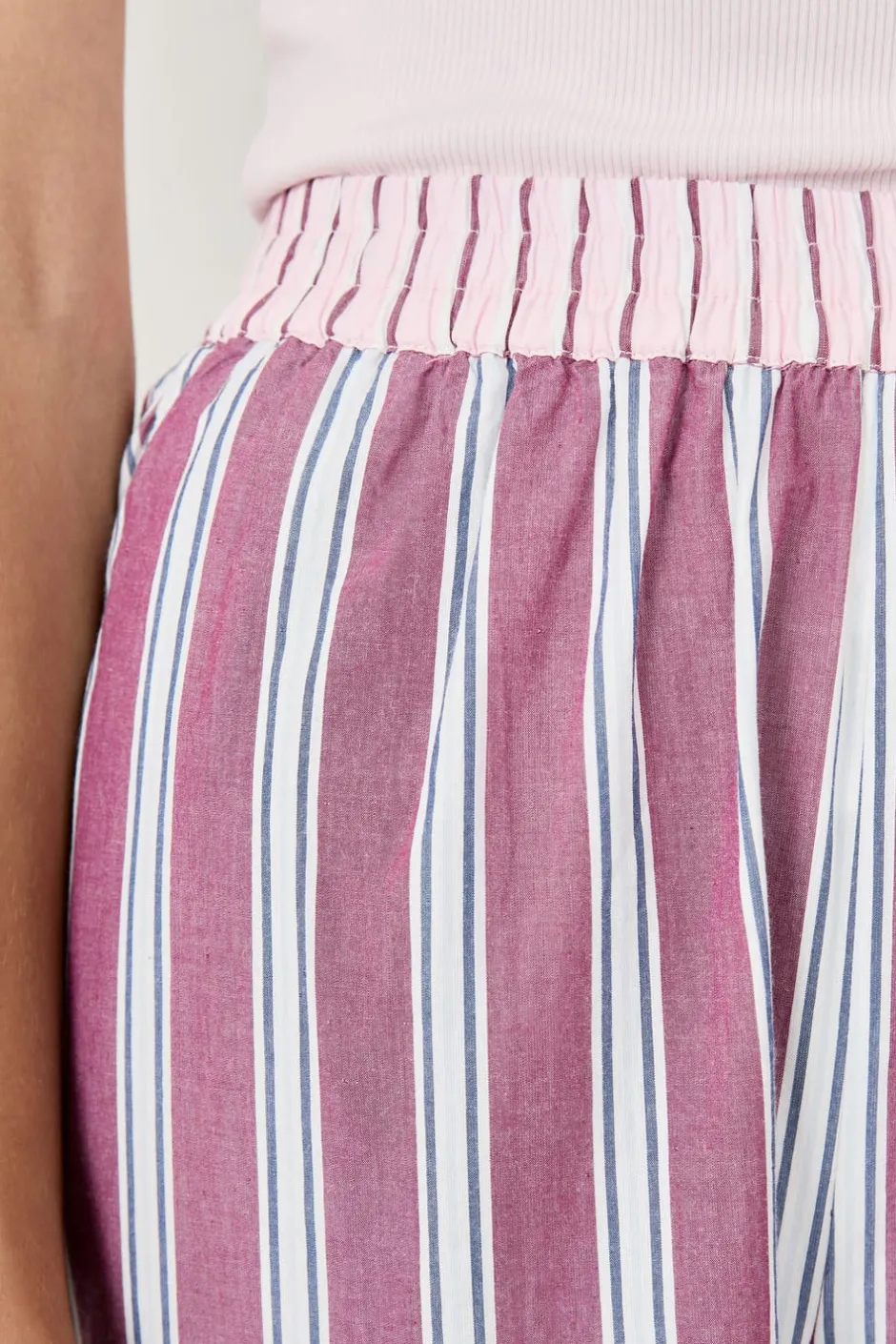 ETAM Partes De Abajo De Pijama|Los Pijamas Más Responsables|Pantalón de pijama a rayas BURDEOS GRANATE