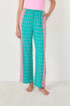 ETAM Partes De Abajo De Pijama|Los Pijamas Más Responsables|Pantalón de pijama ancho VERDE