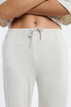 ETAM Los Pijamas Más Responsables|Pijamas Esenciales|Pantalón de pijama ancho de modal BEIGE