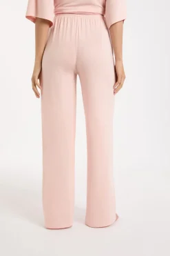 ETAM Los Pijamas Más Responsables|Pijamas Esenciales|Pantalón de pijama ancho de modal ROSA EMPOLVADO