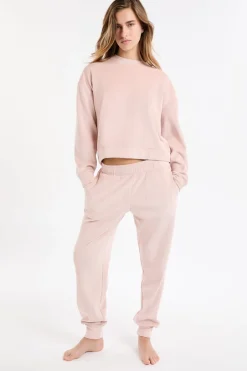 ETAM Homewear|Los Pijamas Más Responsables|Pantalón de pijama con cintura elástica ROSA EMPOLVADO