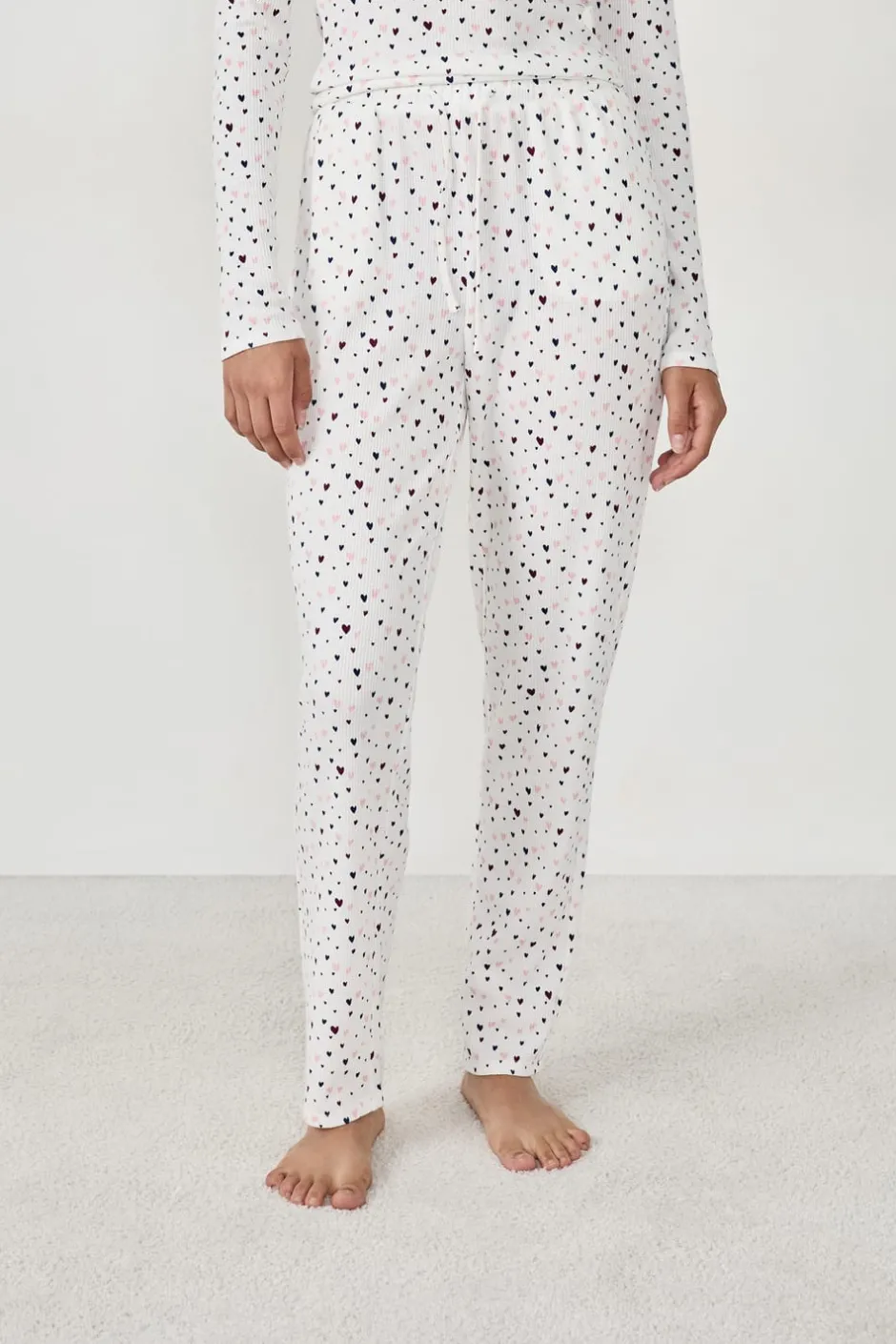 ETAM Partes De Abajo De Pijama|Los Pijamas Más Responsables|Pantalón de pijama con estampado de corazones MULTICOLOR