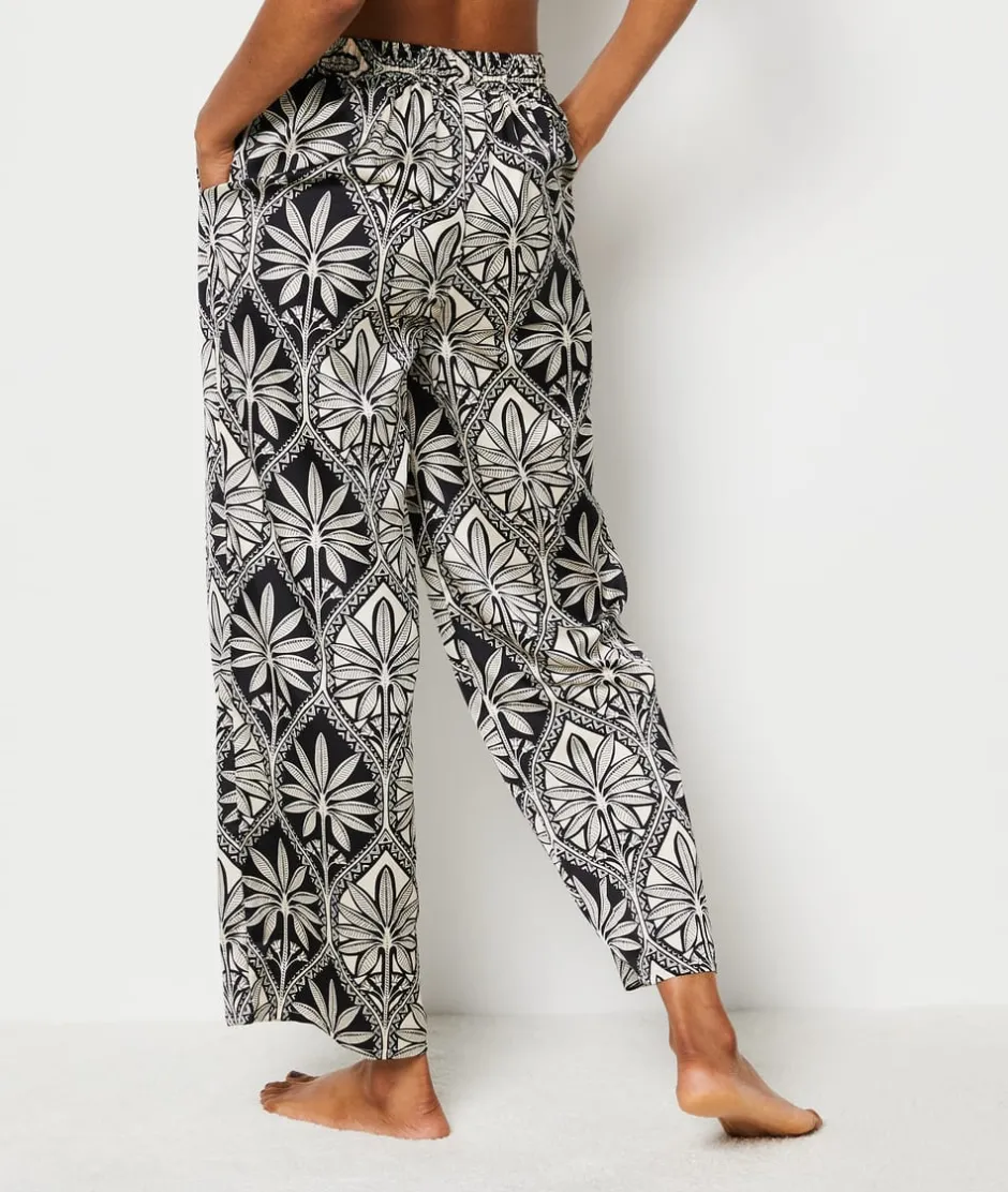 ETAM Partes De Abajo De Pijama|Pantalón de pijama con estampado floral IMP FD NEGRO