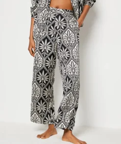ETAM Partes De Abajo De Pijama|Pantalón de pijama con estampado floral IMP FD NEGRO
