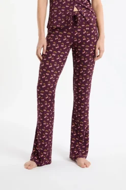 ETAM Los Pijamas Más Responsables|Partes De Abajo De Pijama|Pantalón de pijama con estampado de cerezas VIOLET