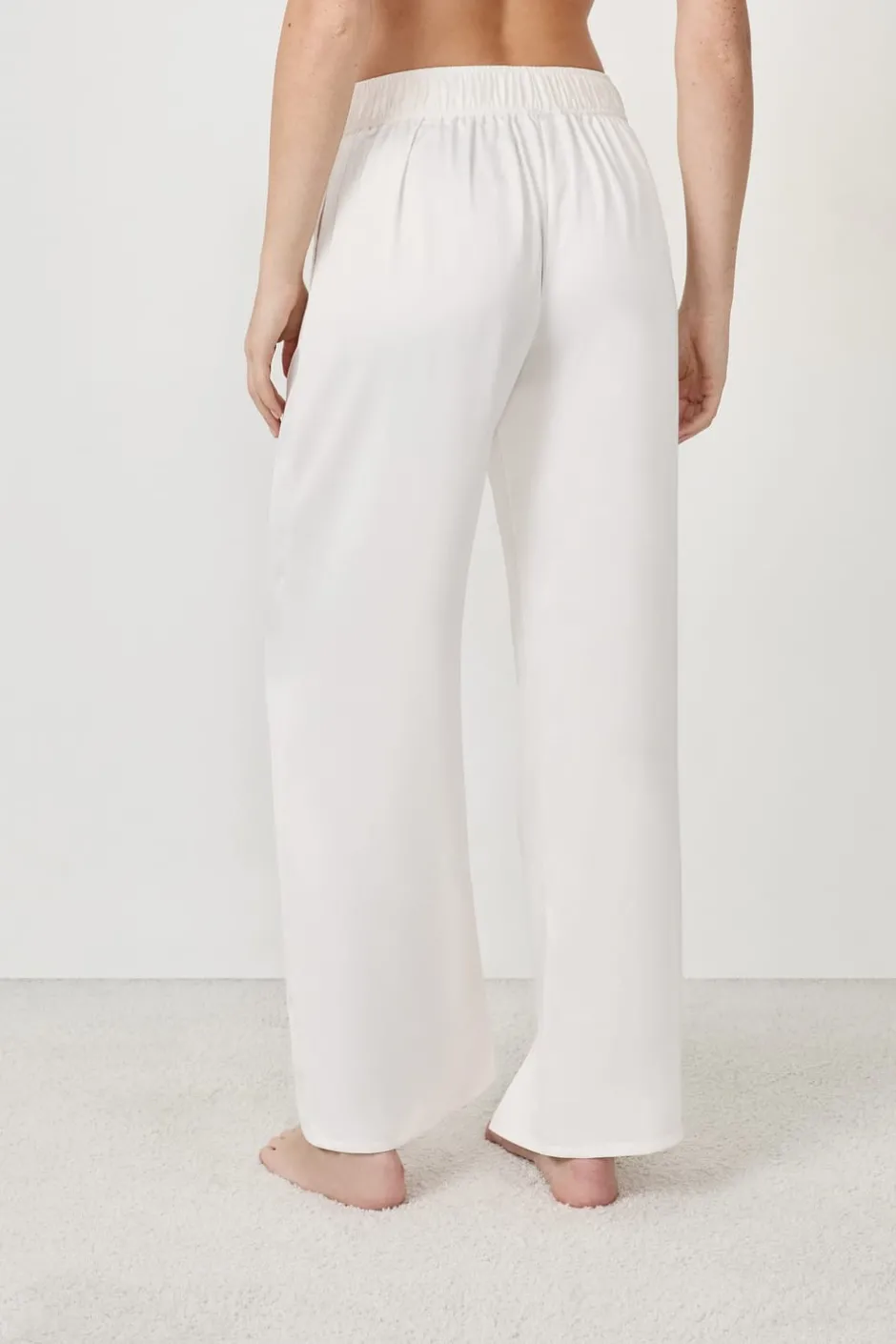 ETAM Pijamas Para Novias|Partes De Abajo De Pijama|Pantalón de pijama de satén CRUDO