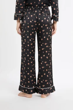 ETAM Partes De Abajo De Pijama|Pantalón de pijama de satén con estampado floral MULTICOLOR