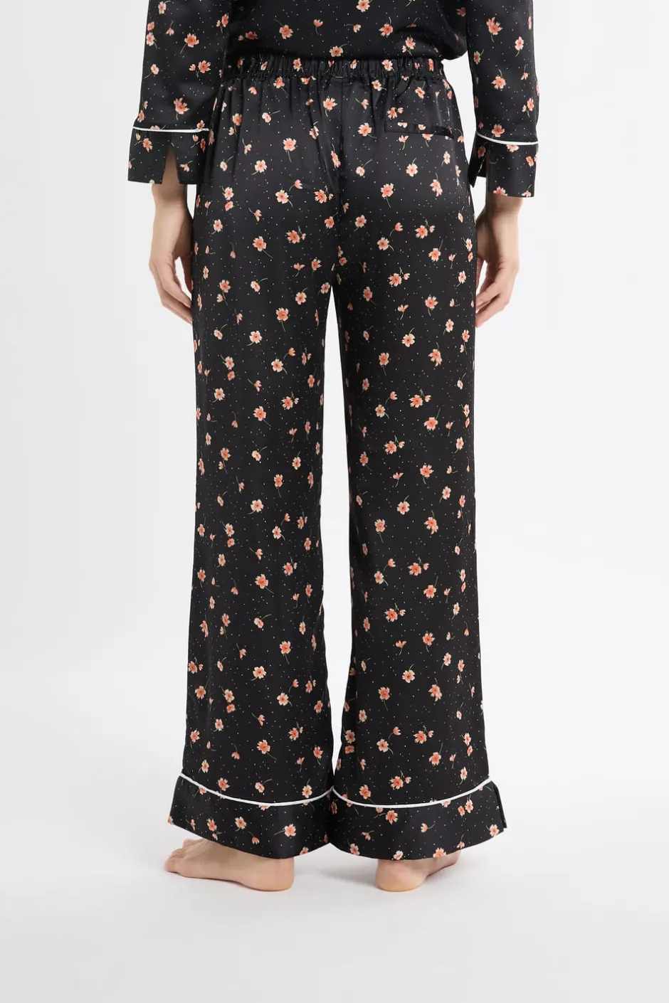 ETAM Partes De Abajo De Pijama|Pantalón de pijama de satén con estampado floral MULTICOLOR