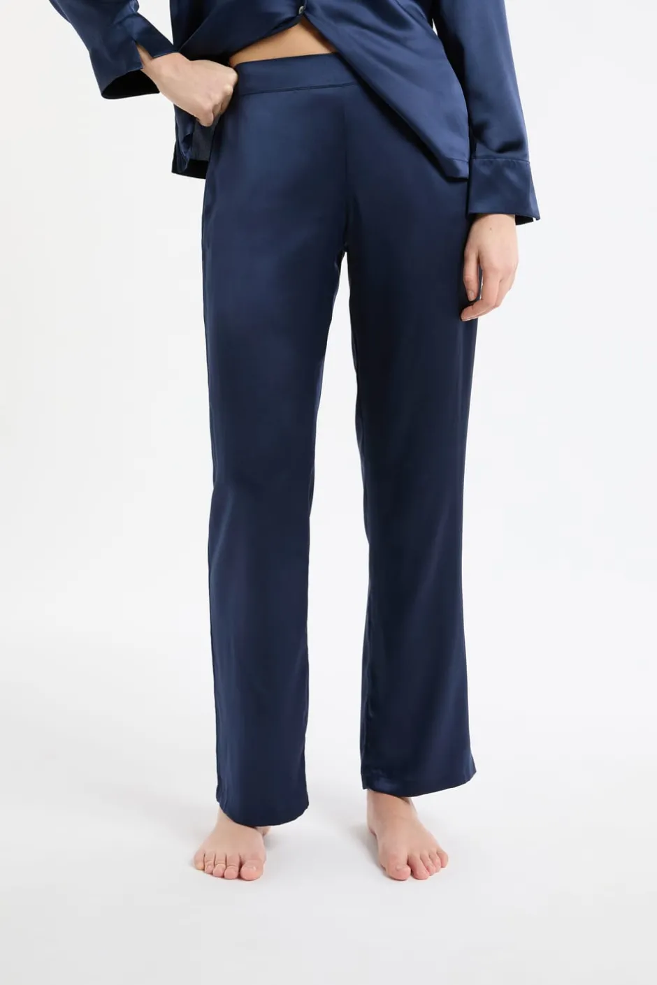 ETAM Pijamas De Seda|Partes De Abajo De Pijama|Pantalón de pijama de seda TRANSPARENTE