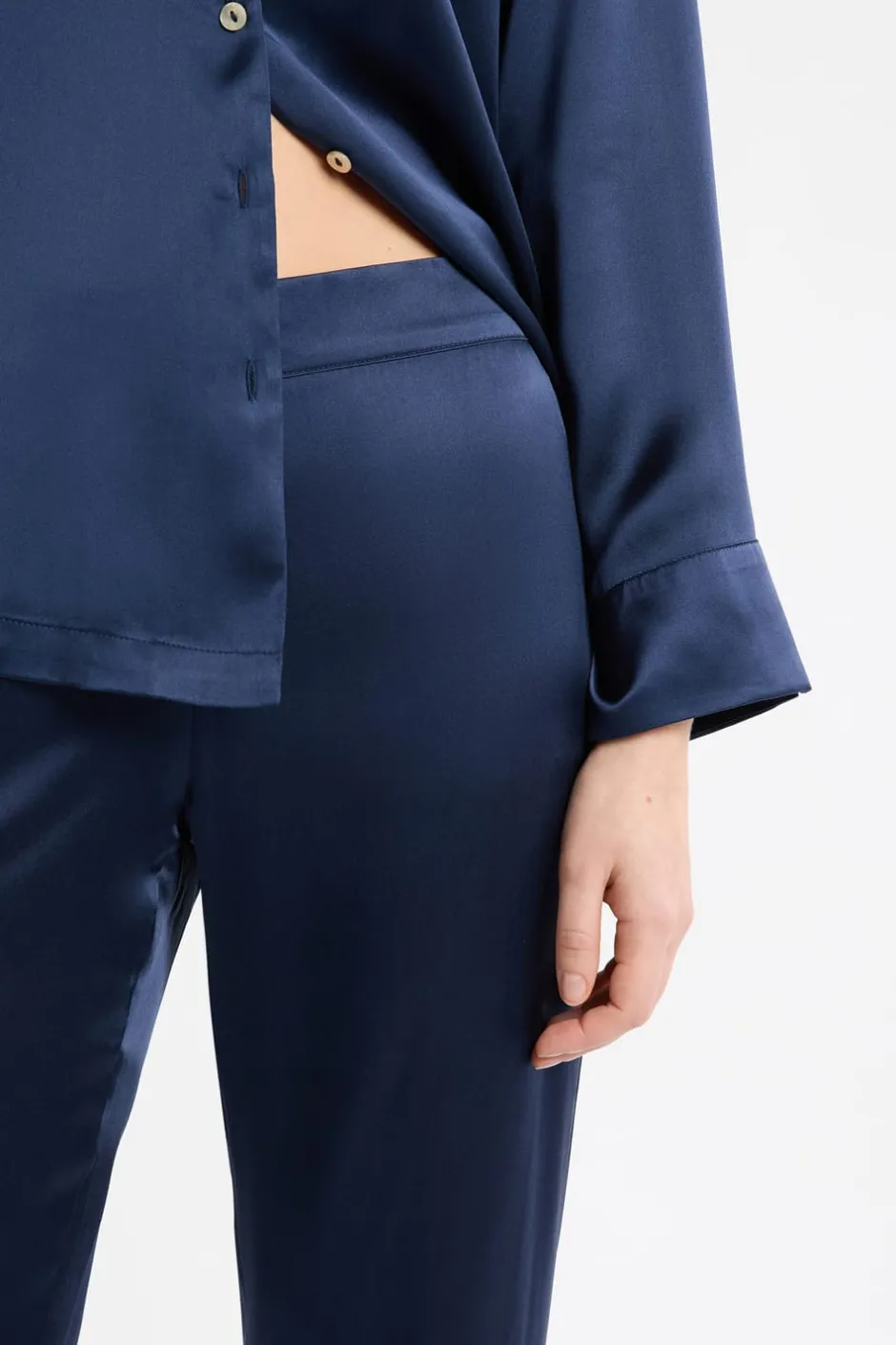 ETAM Pijamas De Seda|Partes De Abajo De Pijama|Pantalón de pijama de seda TRANSPARENTE