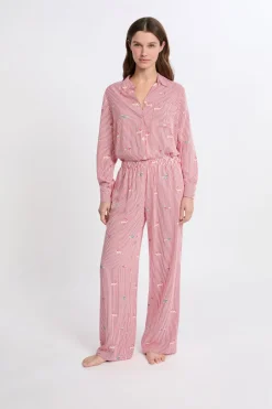 ETAM Los Pijamas Más Responsables|Partes De Abajo De Pijama|Pantalón de pijama estampado ROJO