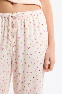 ETAM Partes De Abajo De Pijama|Los Pijamas Más Responsables|Pantalón de pijama estampado ROSA