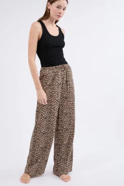 ETAM Partes De Abajo De Pijama|Los Pijamas Más Responsables|Pantalón de pijama estampado MARRÓN