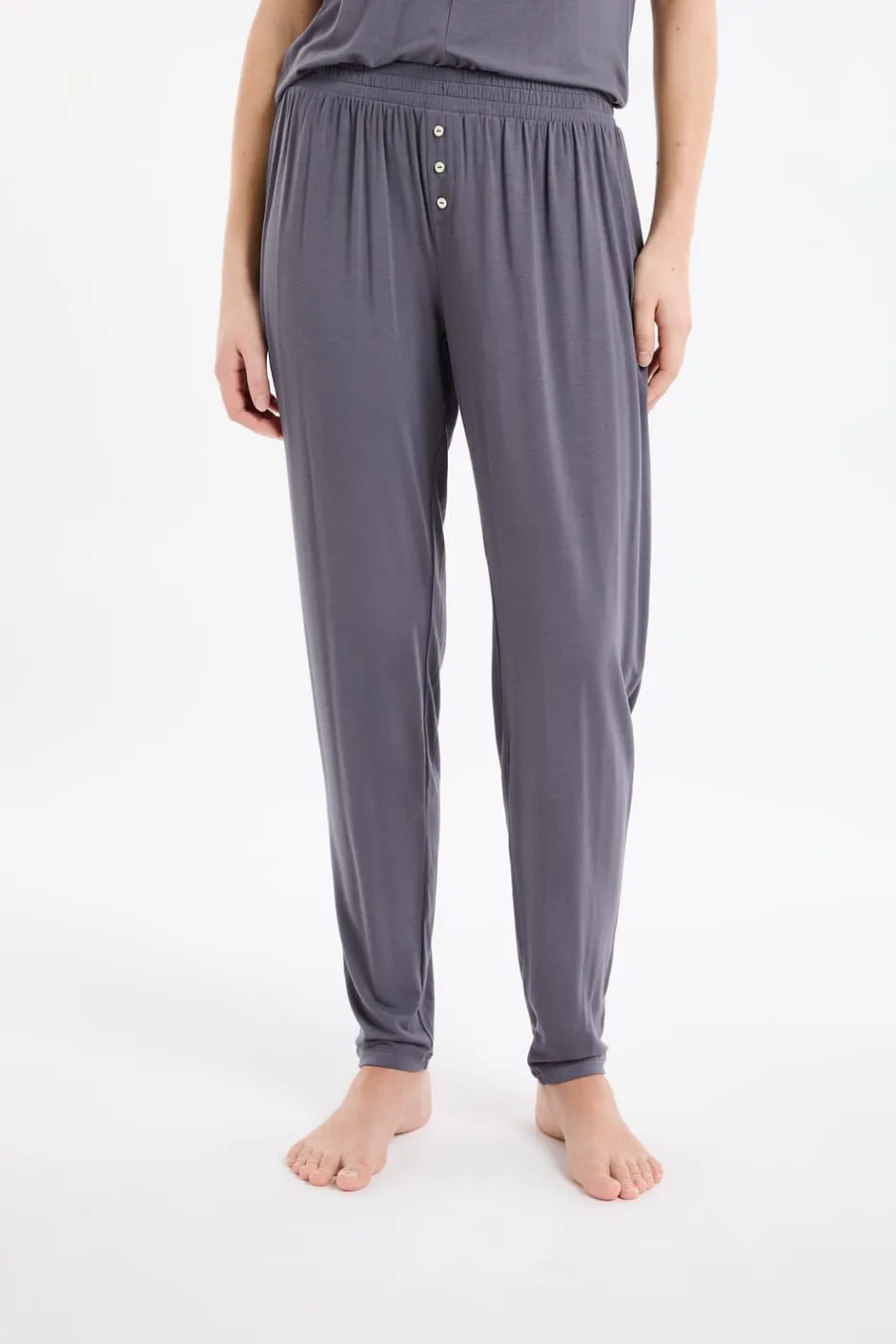 ETAM Pijamas Esenciales|Partes De Abajo De Pijama|Pantalón de pijama liso ANTRACITA