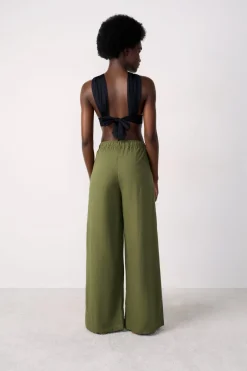 ETAM Túnicas Y Vestidos De Playa|Pantalón de playa ancho de lino KAKI