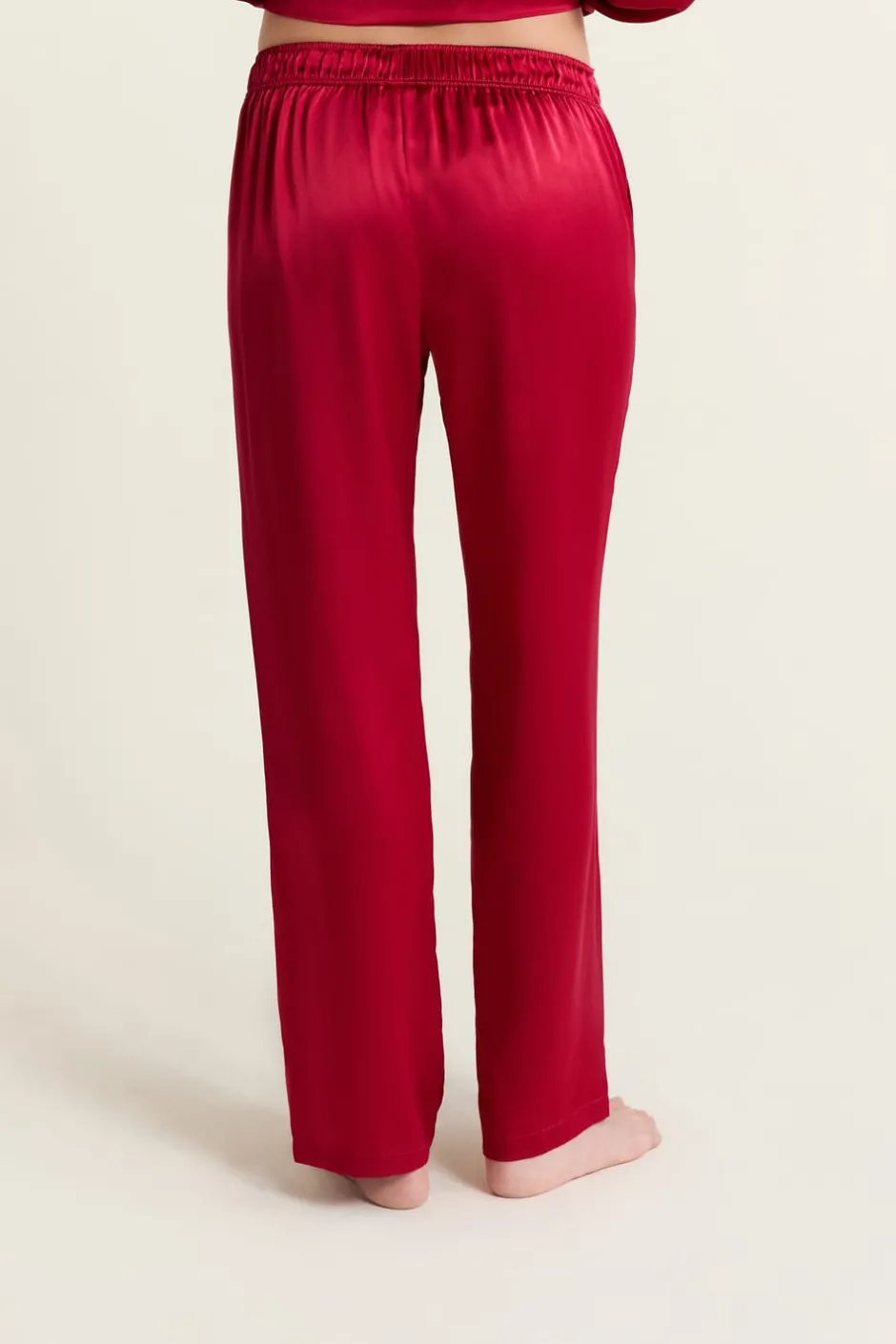 ETAM Pijamas De Seda|Partes De Abajo De Pijama|Pantalón de seda CARDINAL