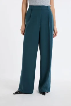 ETAM Corte Ancho|Pantalones|Pantalón de traje ancho VERDE PATO