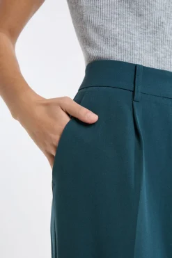 ETAM Corte Ancho|Pantalones|Pantalón de traje ancho VERDE PATO