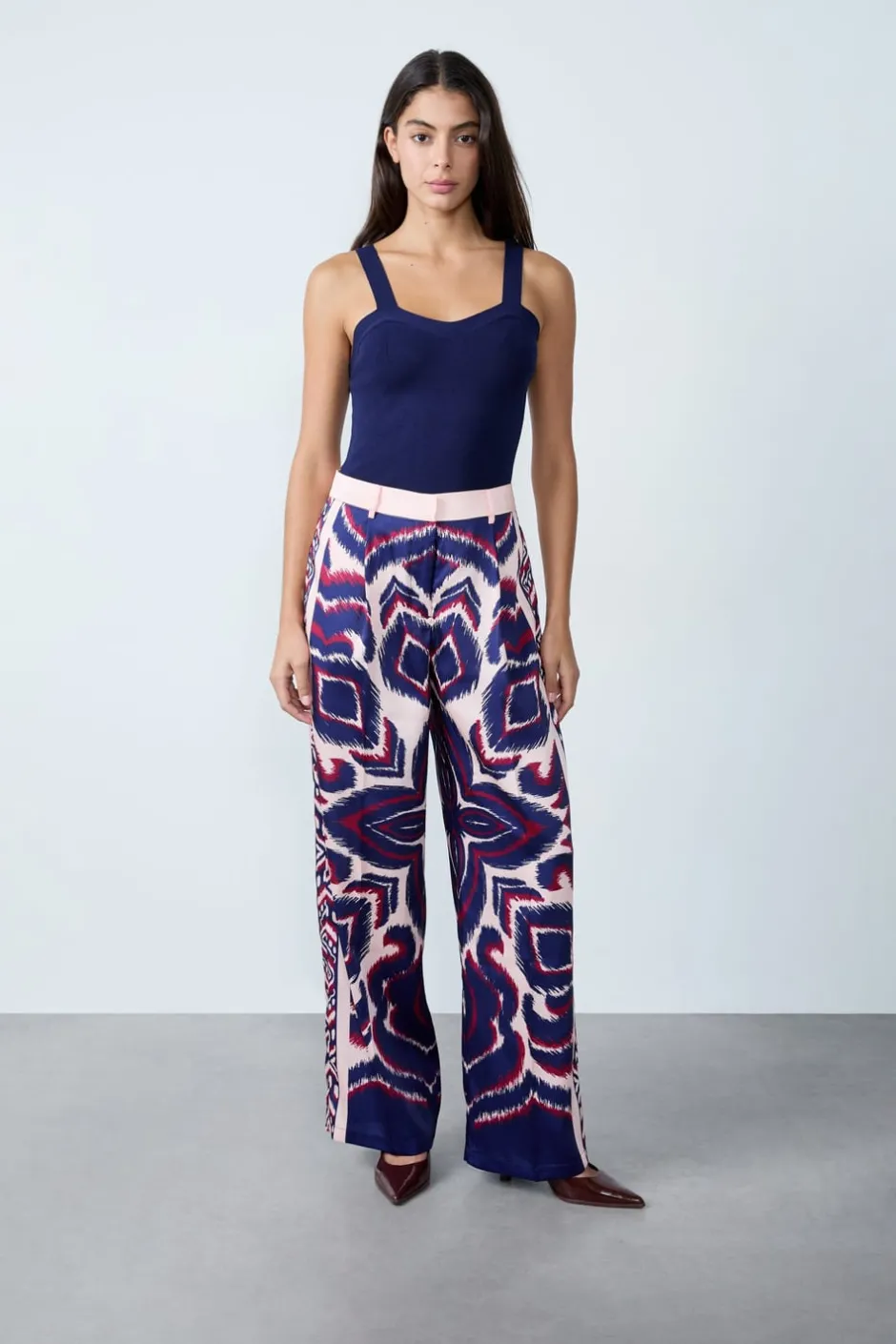 ETAM Corte Fluido|Corte Ancho|Pantalón fluido ESTAMPADO