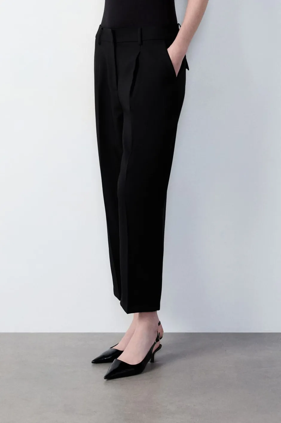 ETAM Pantalones|Pantalón recto NEGRO