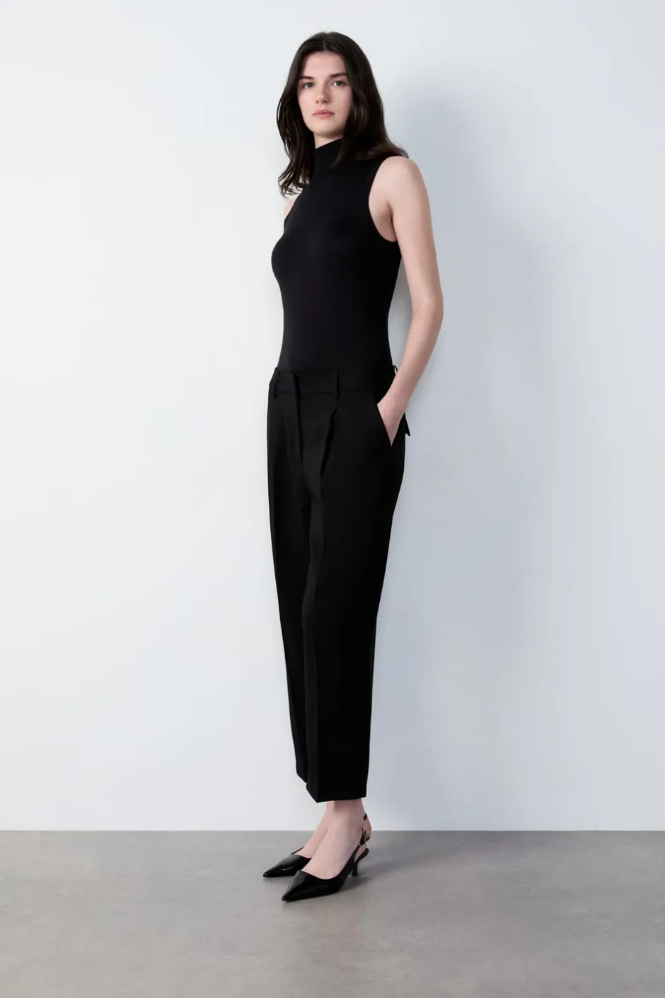ETAM Pantalones|Pantalón recto NEGRO