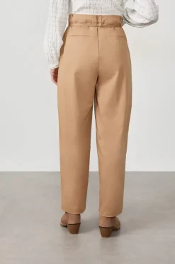 ETAM Pantalones|Pantalon à nouer en coton BEIGE