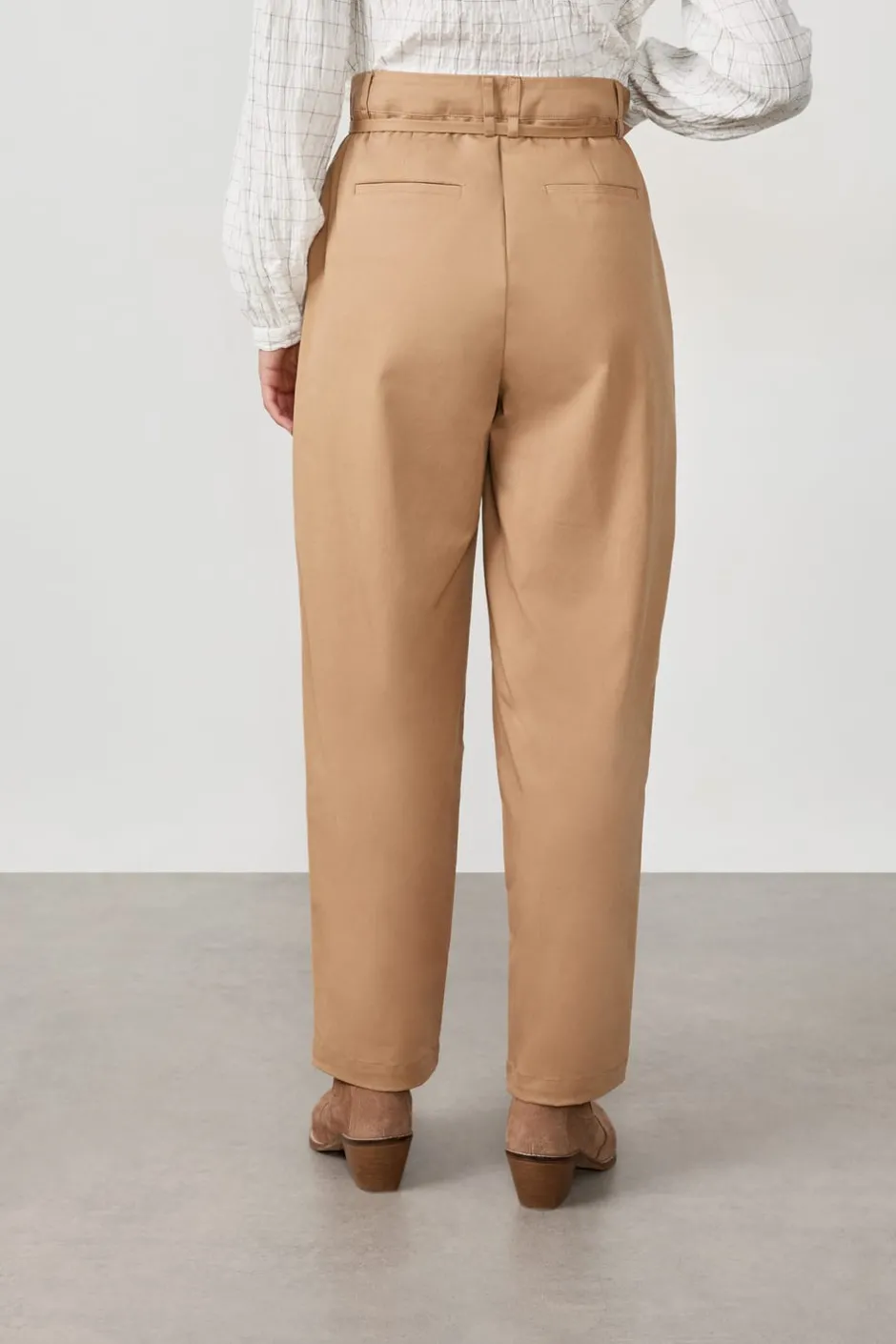 ETAM Pantalones|Pantalon à nouer en coton BEIGE