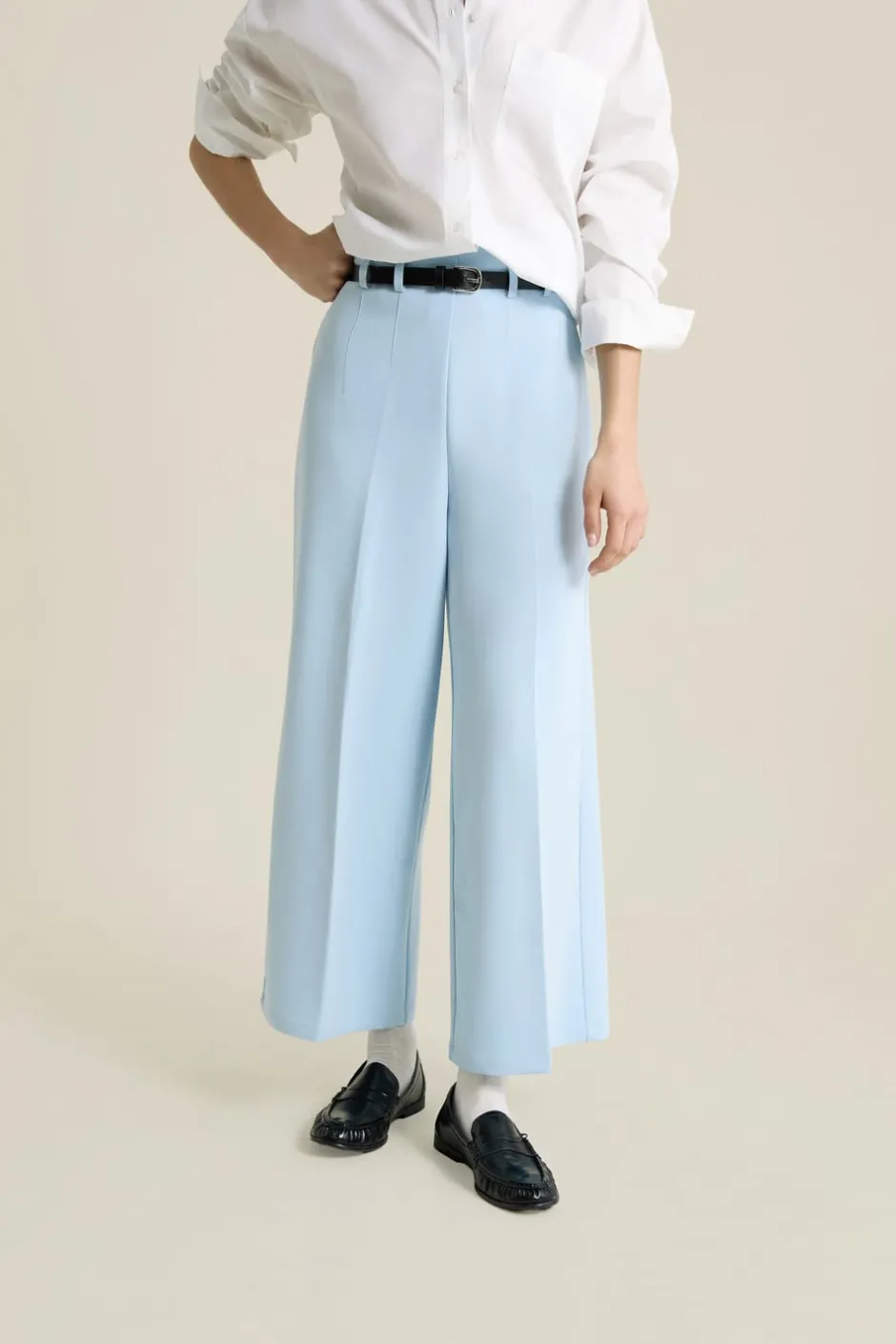 ETAM Corte Ancho|Pantalones|Pantalon cropped BLEU