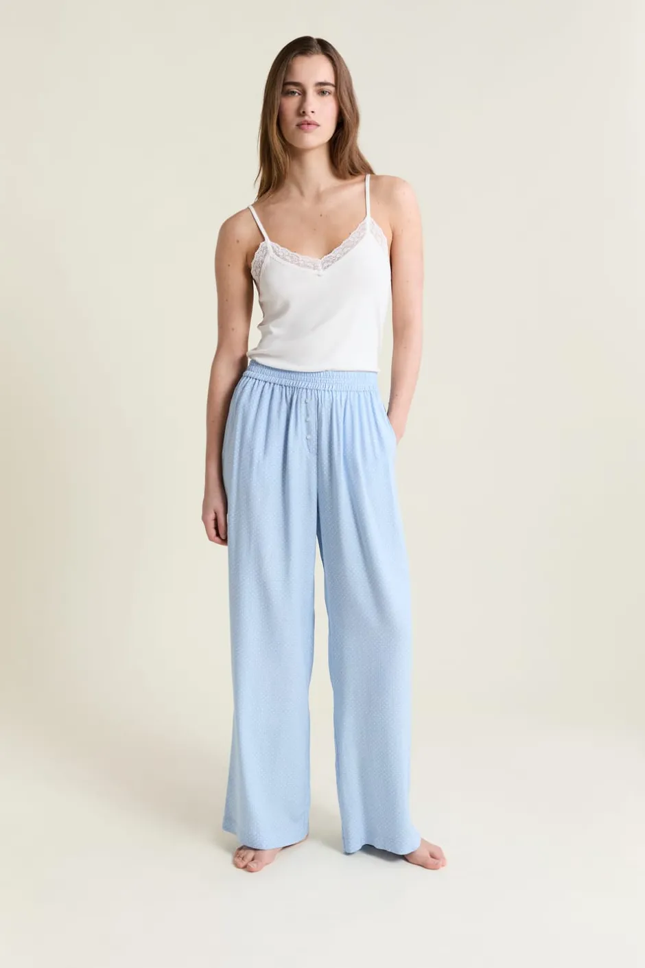 ETAM Los Pijamas Más Responsables|Partes De Abajo De Pijama|Pantalon de pyjama à pois BLEU