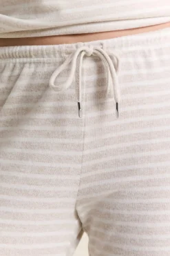 ETAM Homewear|Los Pijamas Más Responsables|Pantalon de pyjama à rayures BEIGE