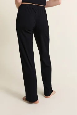 ETAM Los Pijamas Más Responsables|Pijamas Esenciales|Pantalon de pyjama avec coton NOIR