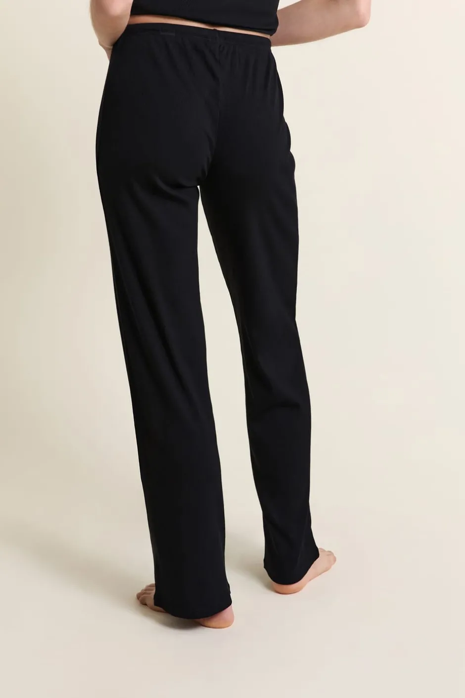 ETAM Los Pijamas Más Responsables|Pijamas Esenciales|Pantalon de pyjama avec coton NOIR