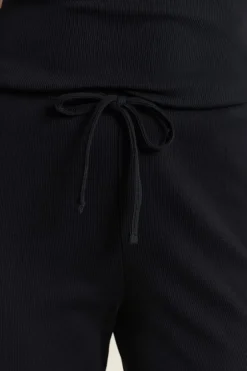 ETAM Los Pijamas Más Responsables|Pijamas Esenciales|Pantalon de pyjama avec coton NOIR