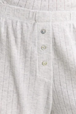 ETAM Los Pijamas Más Responsables|Pijamas Esenciales|Pantalon de pyjama en coton en pointelle GRIS