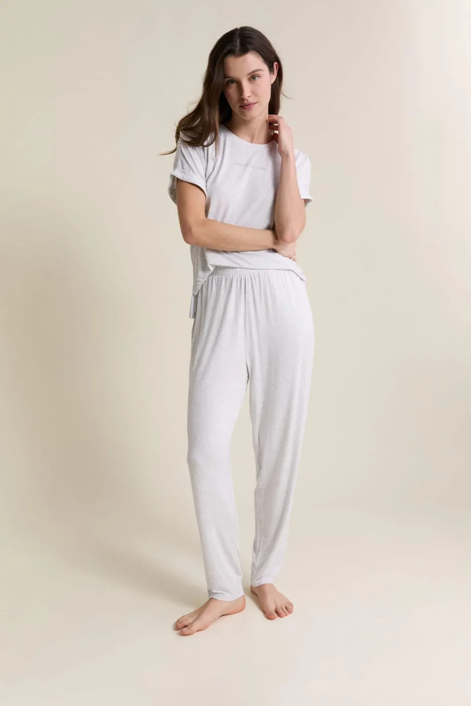 ETAM Los Pijamas Más Responsables|Partes De Abajo De Pijama|Pantalon de pyjama élastiqué GRIS CLAIR
