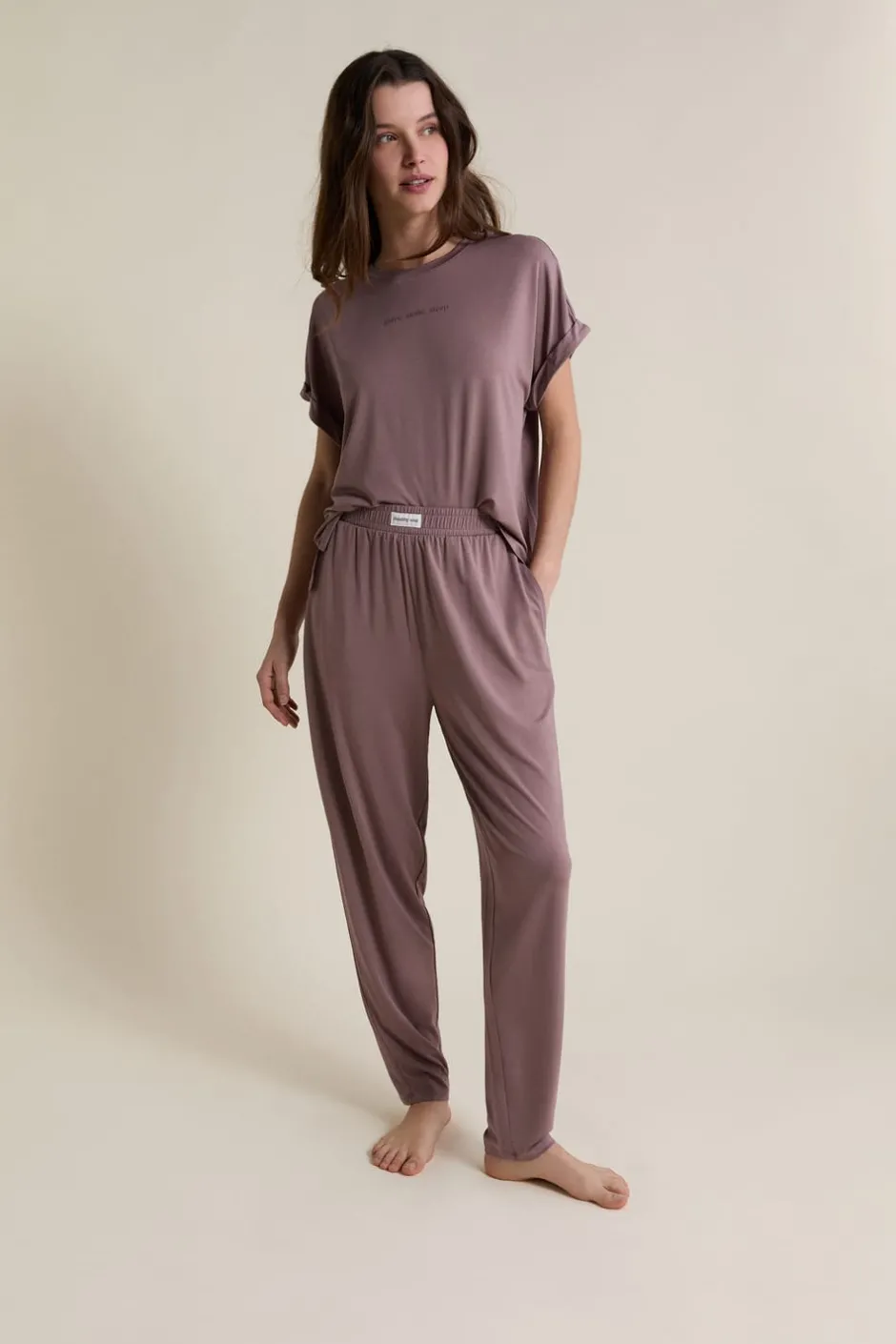 ETAM Los Pijamas Más Responsables|Partes De Abajo De Pijama|Pantalon de pyjama élastiqué TAUPE