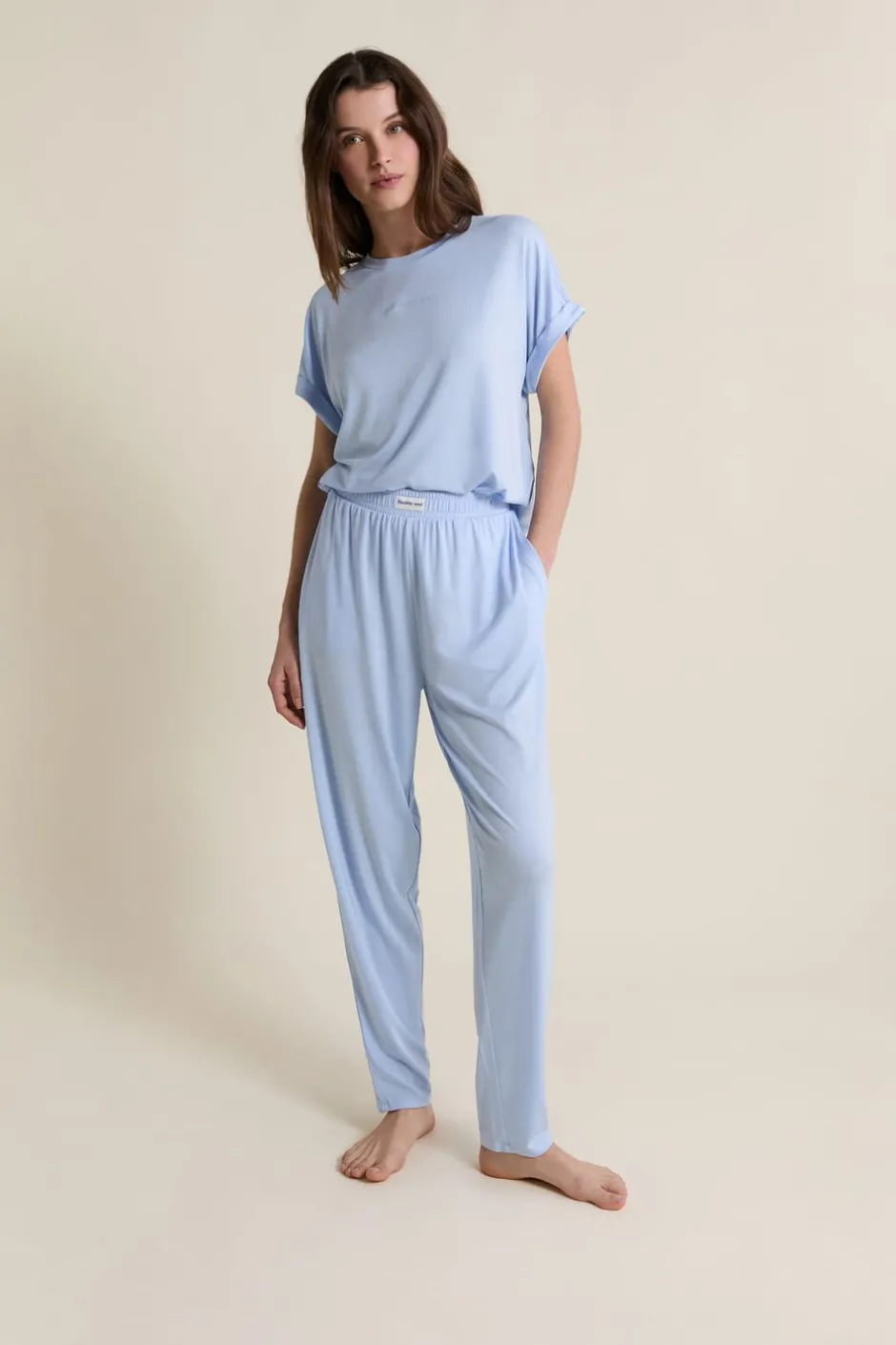 ETAM Los Pijamas Más Responsables|Partes De Abajo De Pijama|Pantalon de pyjama élastiqué BLEU AZUR