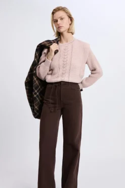 ETAM Corte Ancho|Jeans|Pantalones anchos con cordón de algodón MARR&Oacute;N