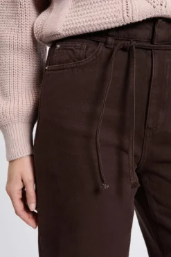 ETAM Corte Ancho|Jeans|Pantalones anchos con cordón de algodón MARR&Oacute;N