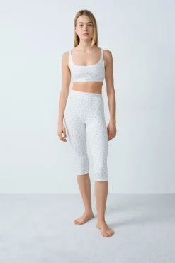 ETAM Culotte|Pantalones cortos de ciclista de algodón acanalado ESTAMPADO