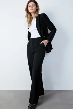 ETAM Corte Ancho|Pantalones|Pantalones de traje NEGRO