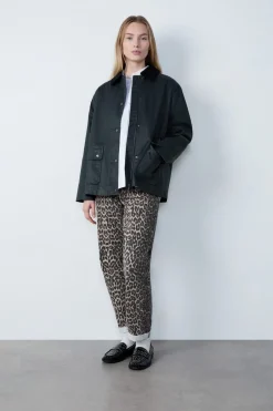 ETAM Abrigos|Parka con cuello de pana VERDE