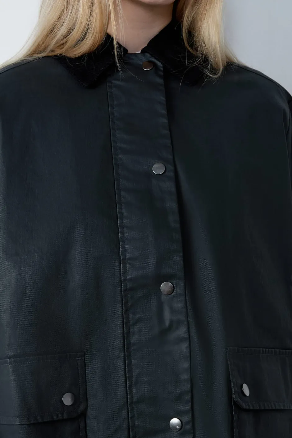ETAM Abrigos|Parka con cuello de pana VERDE