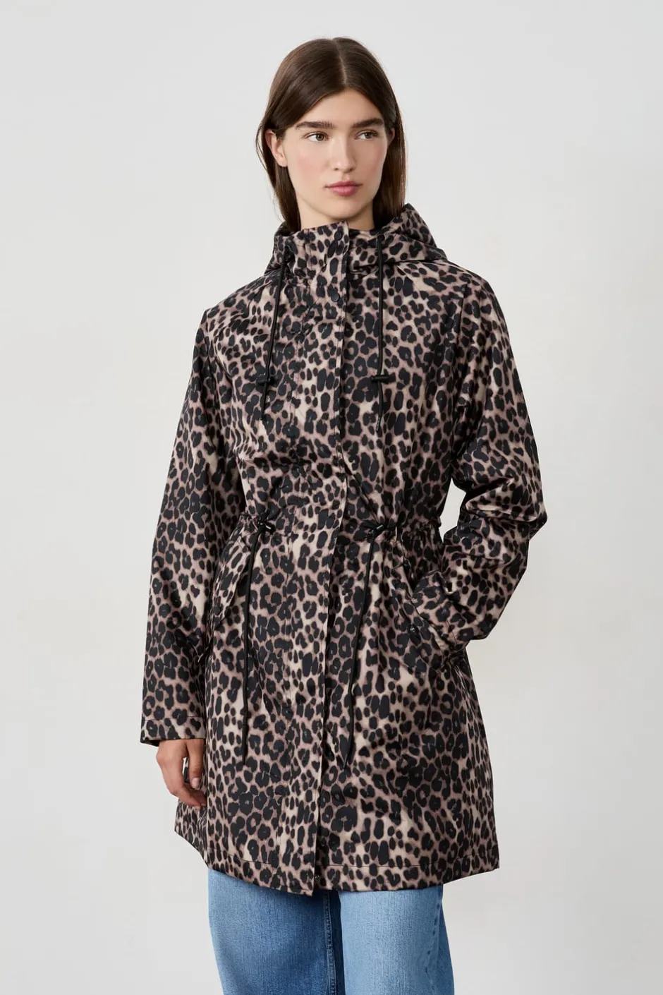ETAM Abrigos|Parka estampado leopardo ESTAMPADO FONDO CRUDO