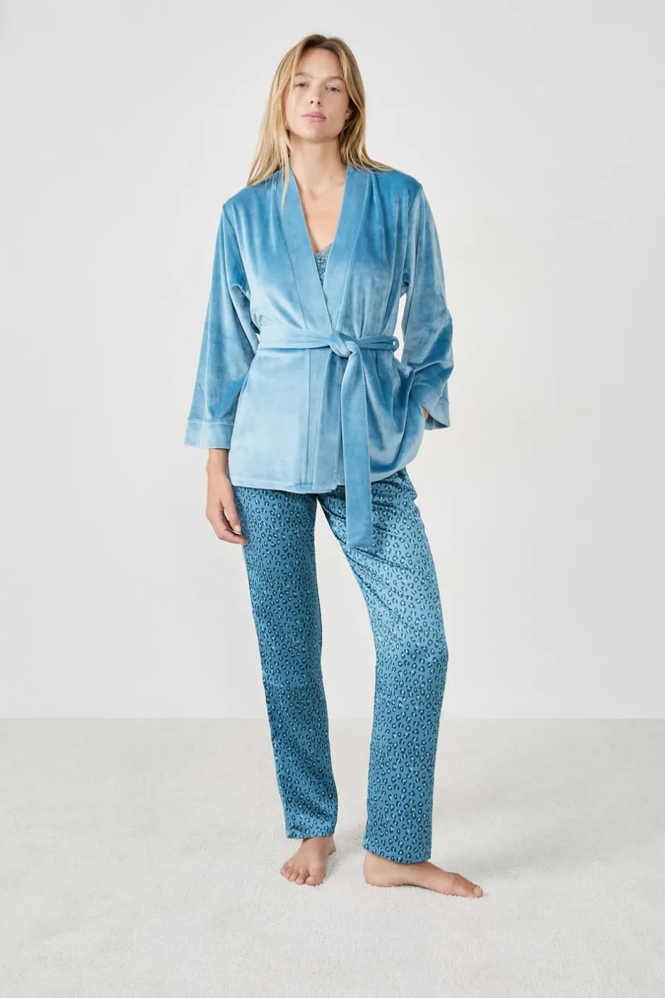 ETAM Pijamas Calentitos|Pijamas 2 Y 3 Piezas|Pijama de 3 piezas GRIS